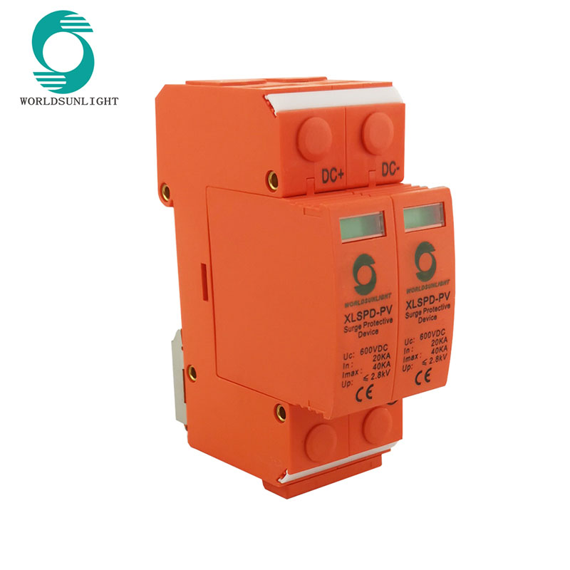 TUV XLSPD-PV 2P DC 600V 20-40KA Solar Pv System Surge protective device SPD