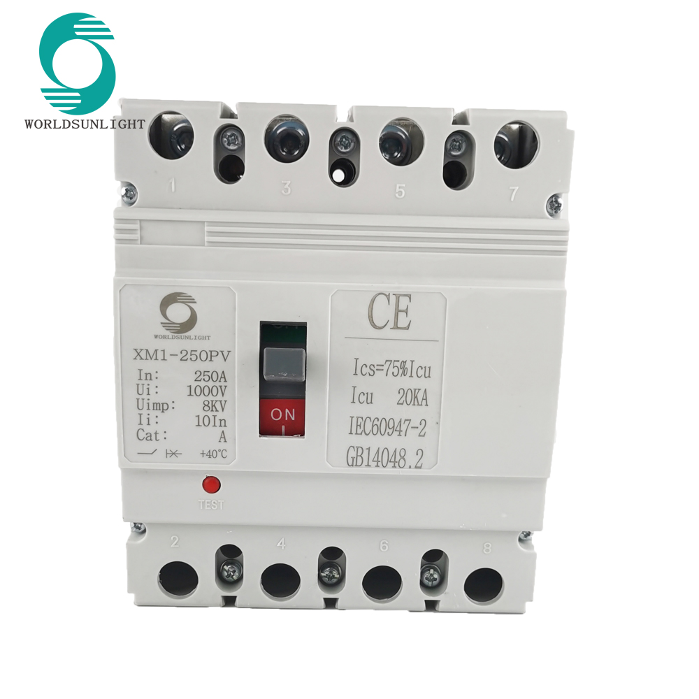 XM1-250PV DC1000V 4P 250AMP Moulded case circuit breaker for Solar system