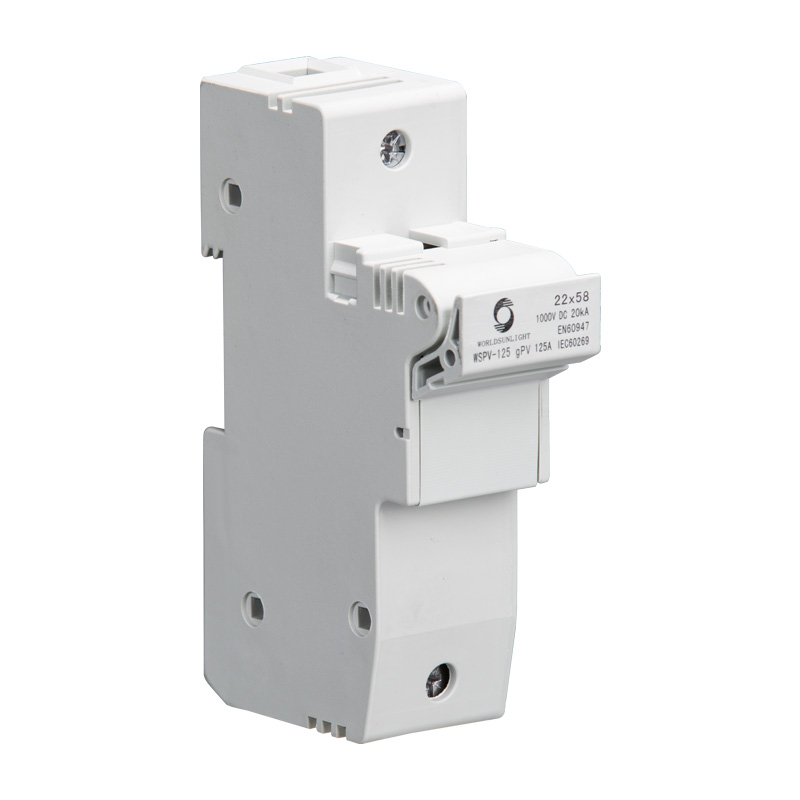 WSPV-125 CE 22*58mm gPV 20kA dc 125A 1Pole PV solar dc 1000V fuse holder box