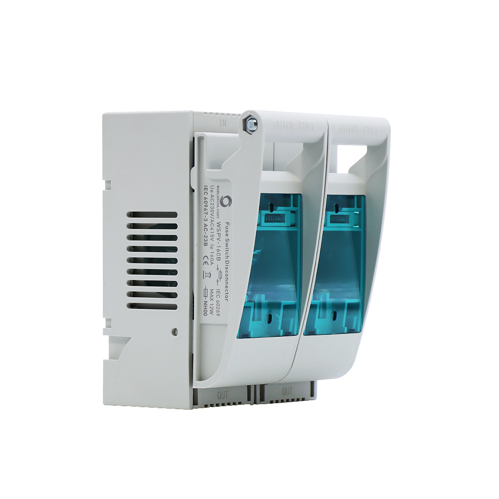 WSPV-160B 2P AC400V/690V DC500V disconnector 100A 125A 160A Fuse type isolator switch
