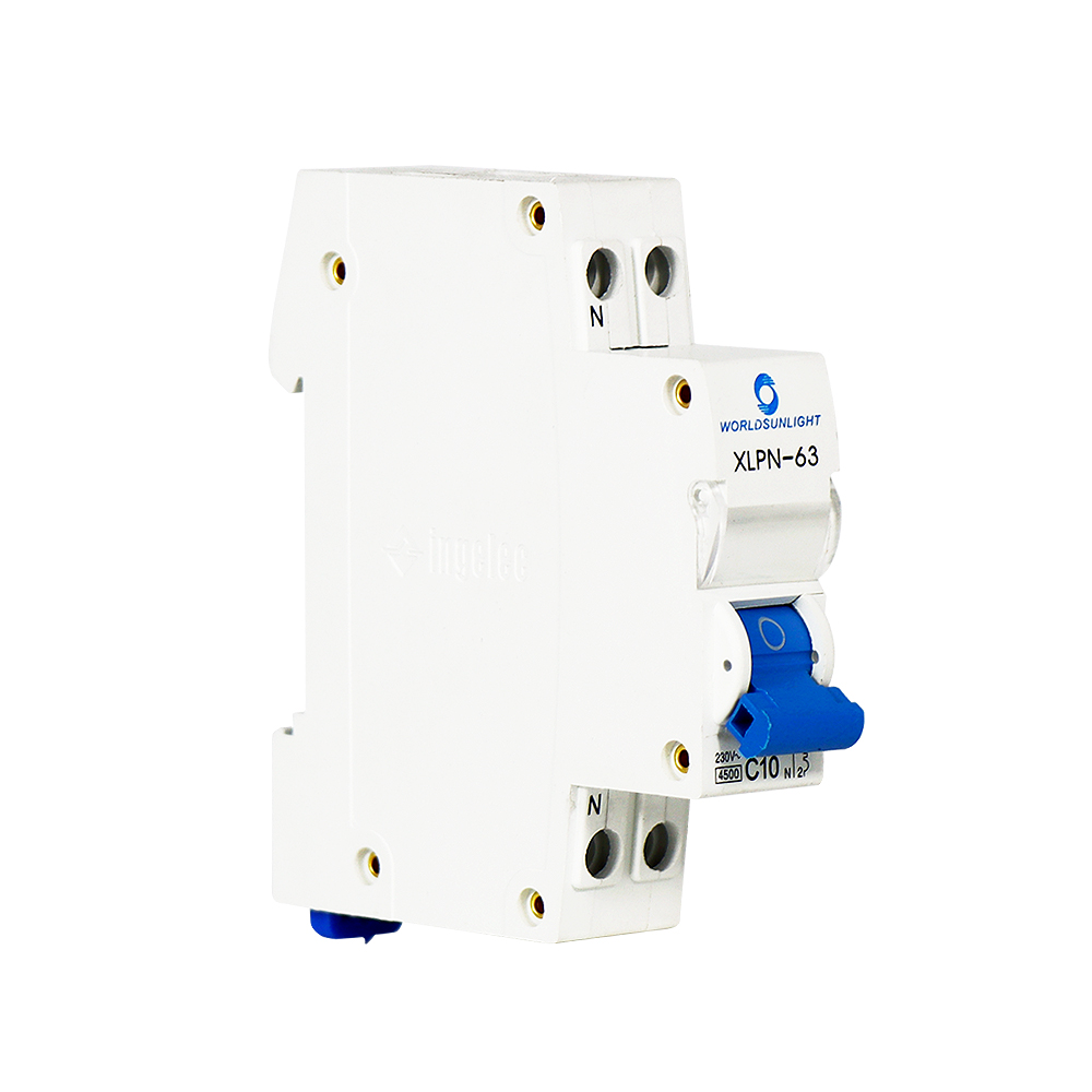 4.5ka CE Certified C Type 50/60Hz 1P+N AC DIN Rail Stalled Mini Miniature Circuit Breaker MCB