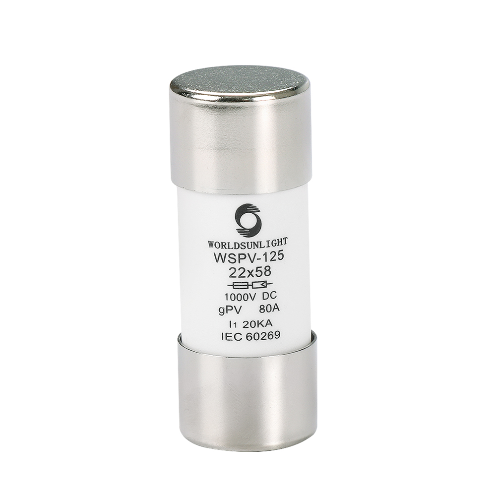 WSPV-125 CE 22*58mm gPV 20kA dc 40A 63A 80A 125A PV solar dc 1000V fuse link