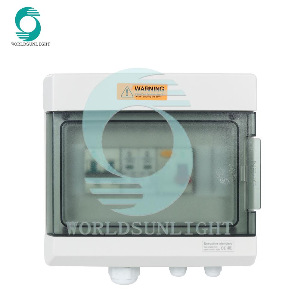 AC PROTECTOR BOX/WSPN-9+1PCS 2P20-40KA 275V AC SPD+1pcs XL7-63A 2P 32A MCB+1PCS XLM 2P 32A 300mA 230V rccb+ 3pcs cable gland+wiring