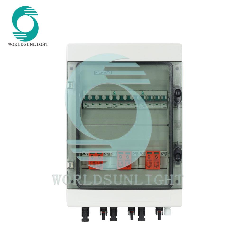 CE Worldsunlight WSDB-PV3/3 1000V 3in 3 out 3 string for off grid solar energy system Photovoltaic Array Solar PV Combiner Box