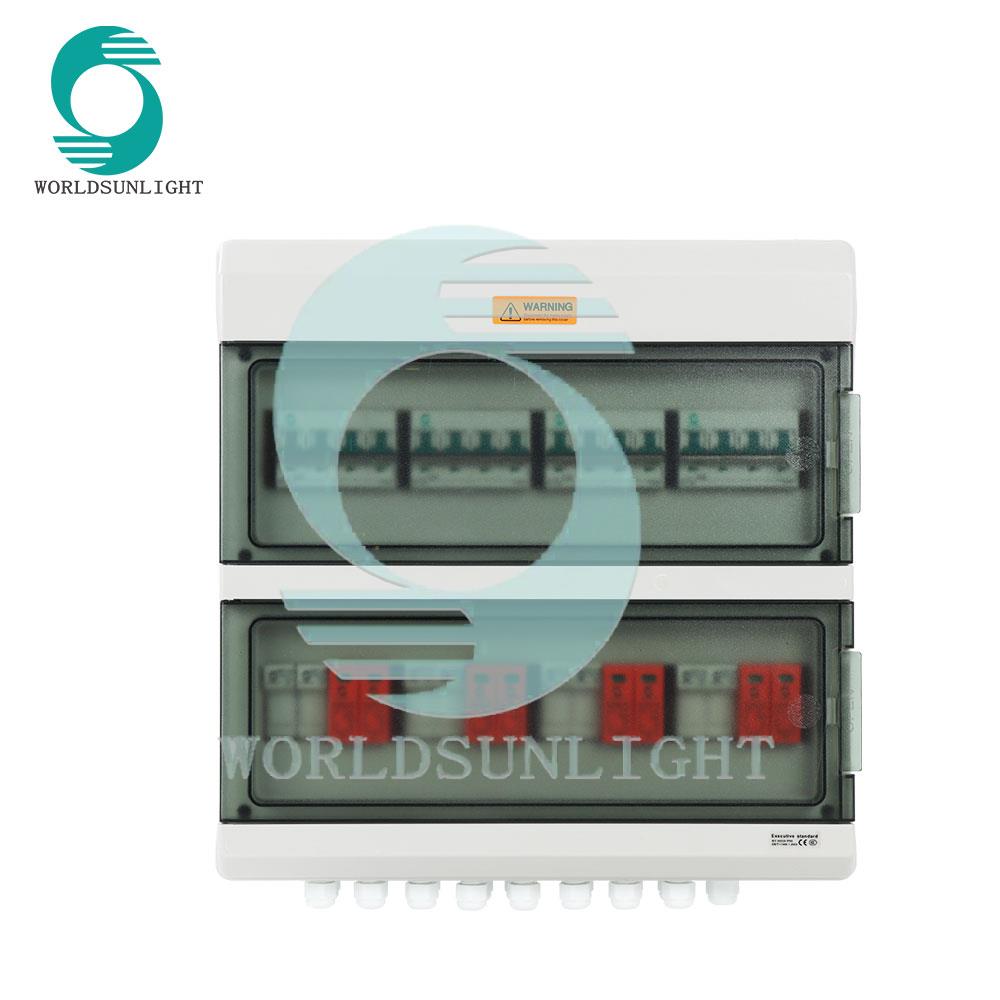 CE Worldsunlight WSDB-PV4/4 1000V 4in 4 out 4stringsfor off grid solar energy system Photovoltaic Array Solar PV Combiner Box