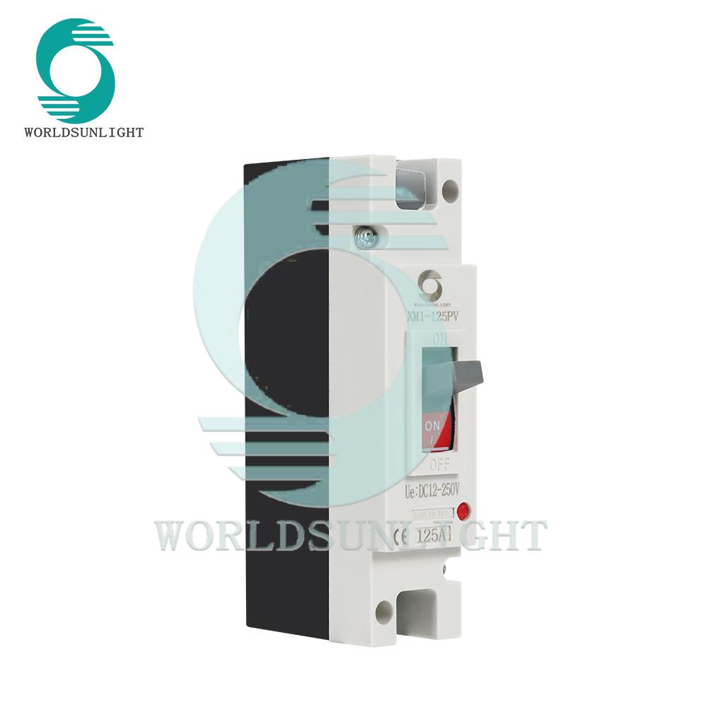 CE XM1-125PV 125A 1P 12-250VDC moulded case circuit breaker DC 250v MCCB