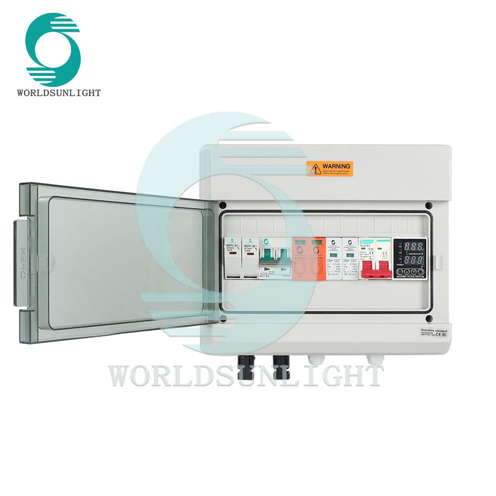1DC+1AC CE WSDB-PV1/1 Waterproof dustproof 1 in 1 out 1 string AC + DC solar pv array battery combiner box for solar panel energy system