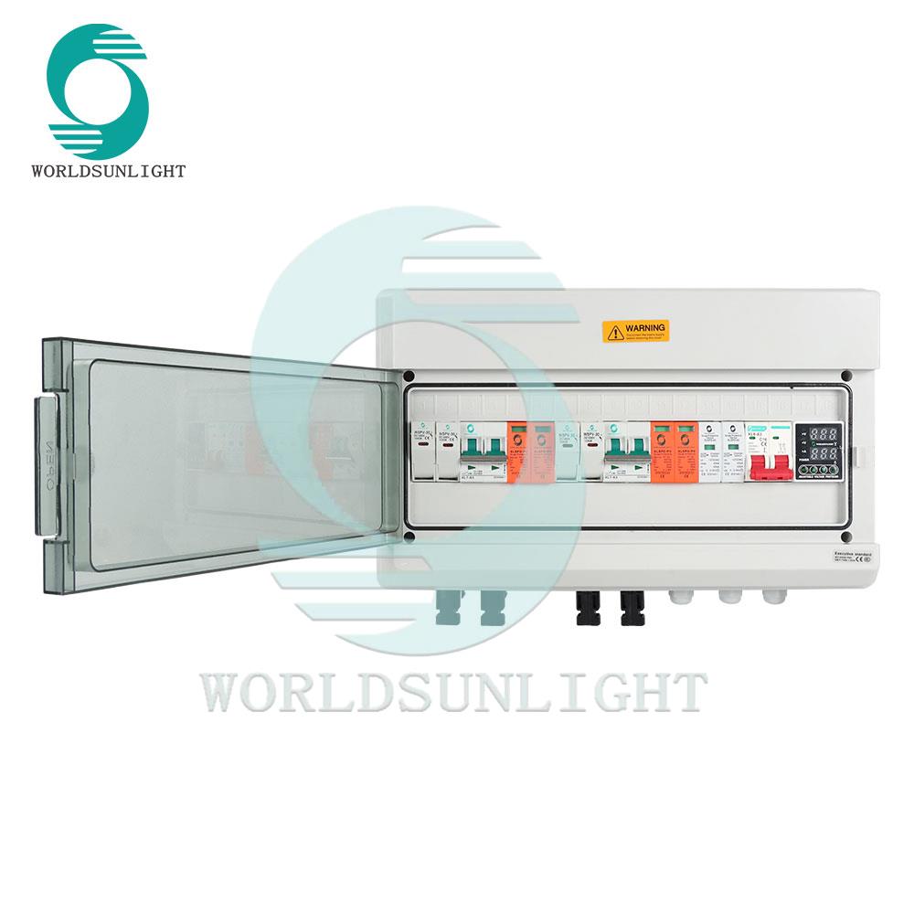 2DC+1AC CE WSDB-PV2/2 Waterproof dustproof 2 in 2 out 2 string AC + DC solar pv array battery combiner box for solar panel energy system