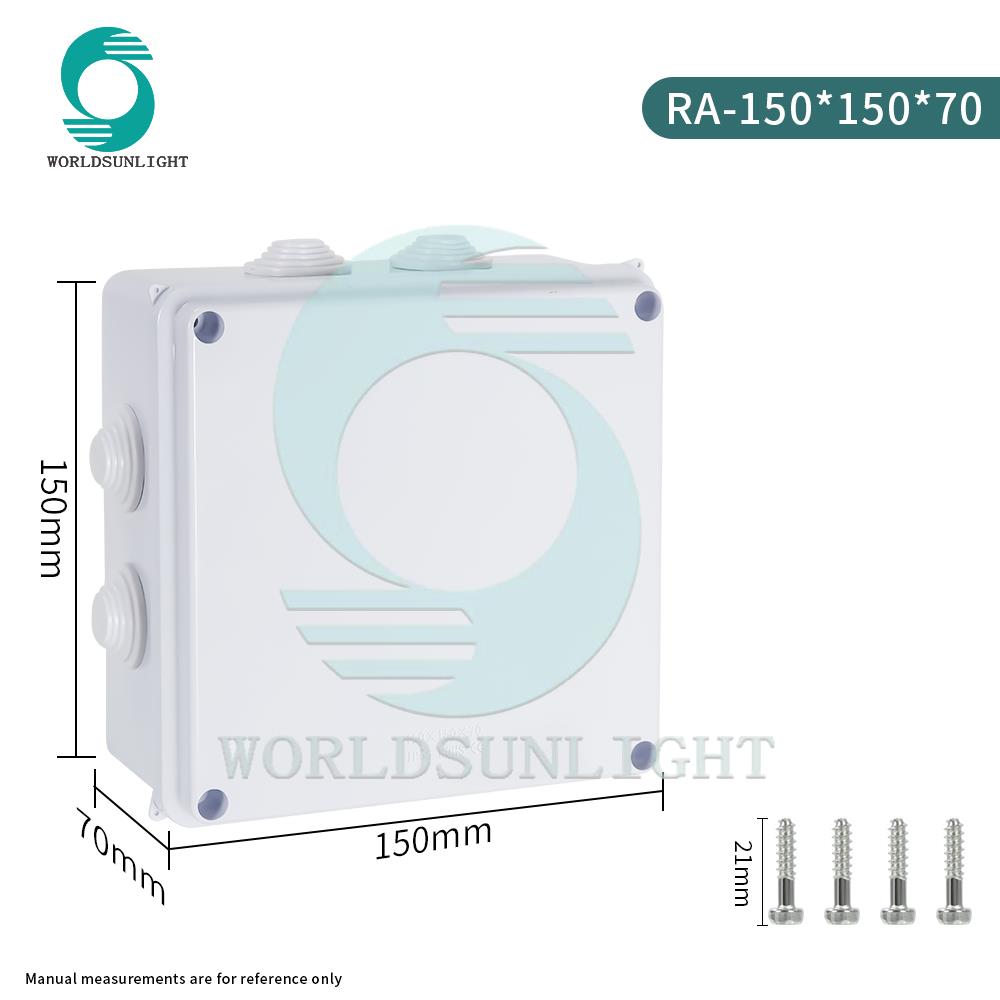 WSRA series 150X150X70MM IP65 OEM/ODM Factory Custom ABS Outdoor Plastic Enclosure Waterproof Electrical Cable Junction Box Case