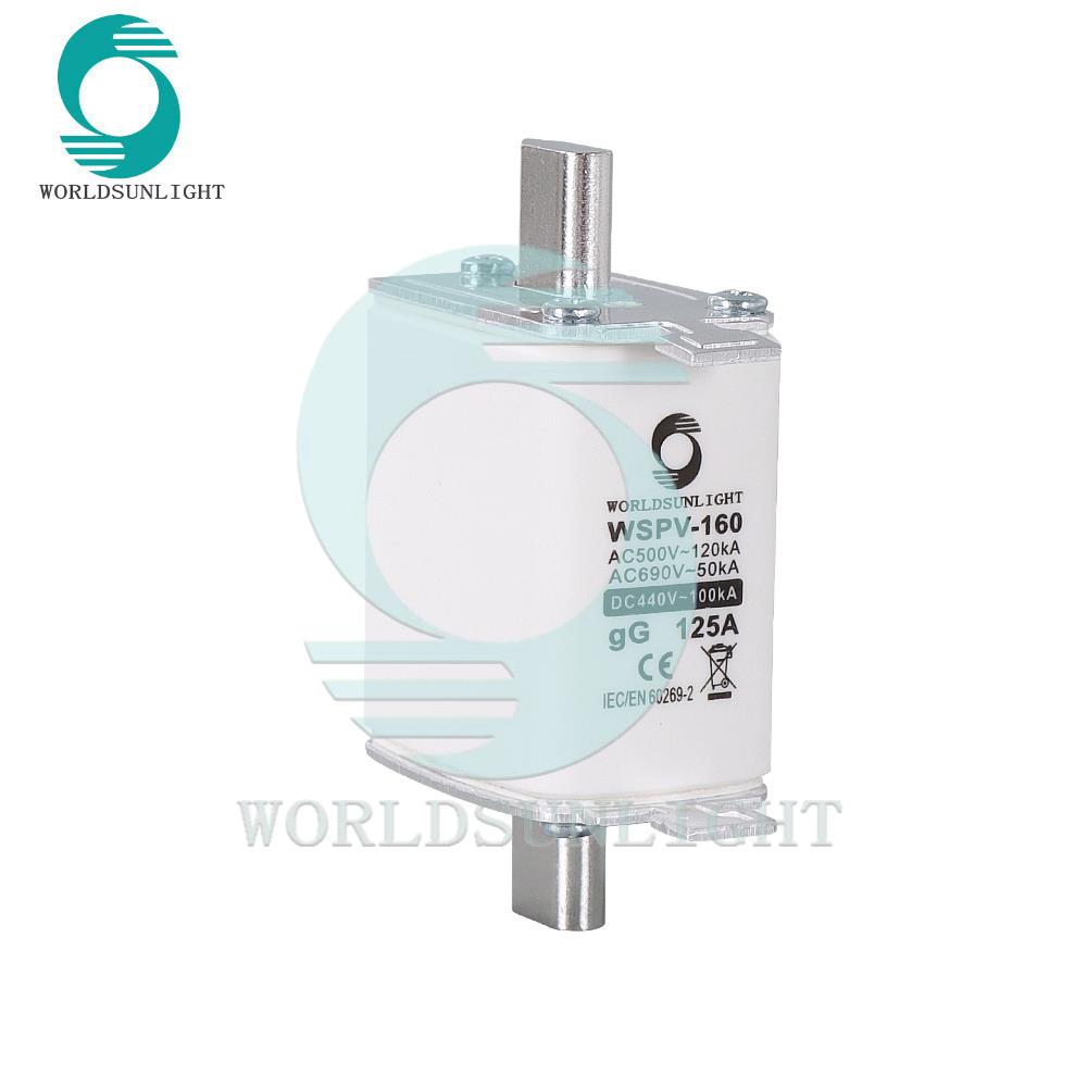 CE WSPV-160 440V DC 125A 100kA gG battery Fuse type isolator switch NT00 battery Ceramics Fuse