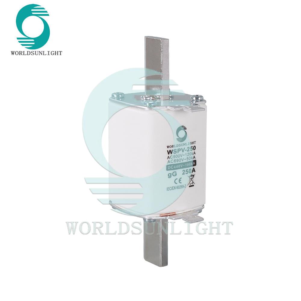 CE WSPV-250 440V DC 250A 100kA gG battery Fuse type isolator switch NT00 battery Ceramics Fuse